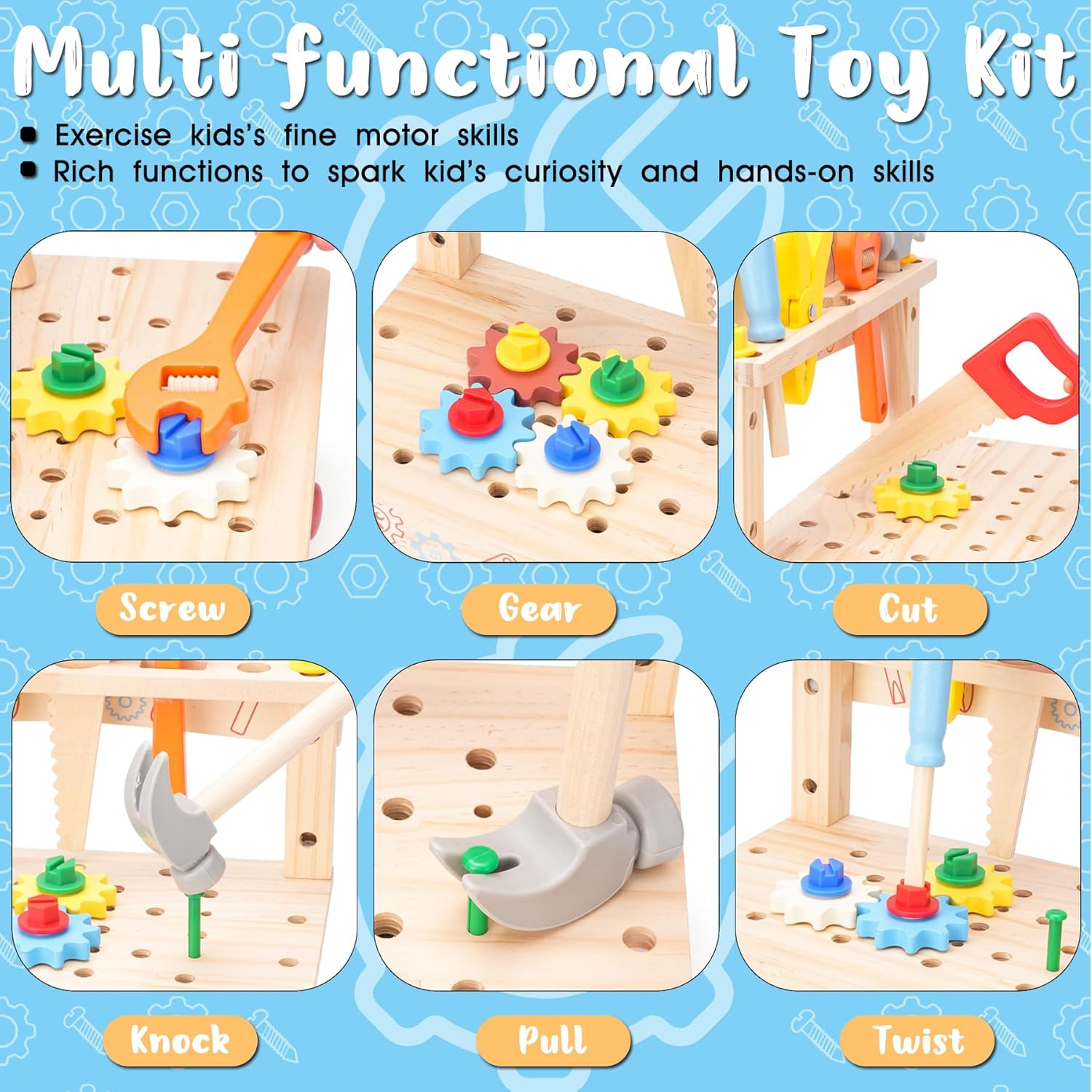 Wooden Tool Bench for Kids,Mon - Gardening Tools For Kids ulasan dan harga