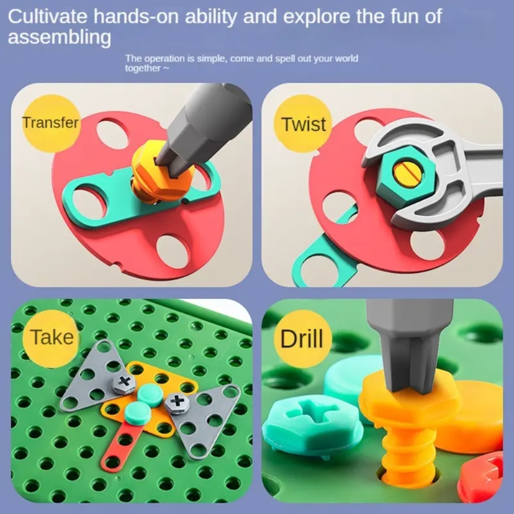 450Pcs Kids STEM Drill Set Cre - Gardening Tools For Kids ulasan dan harga